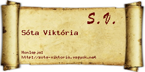 Sóta Viktória névjegykártya